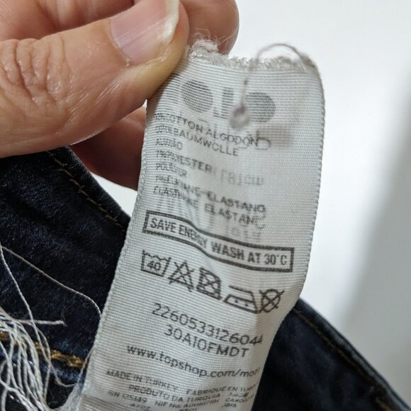 *3/$10* Topshop Moto Leigh Skinny Jeans Dark Wash Size 30 - Picture 8 of 8